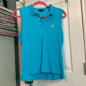 Chaps Turquoise Cotton Polo Shirt Size M
